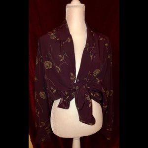 Floral button down shirt